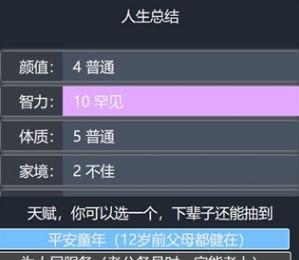 重开人生模拟器（以游戏为主的人生决策模拟器）